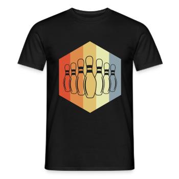 Bowling Pins - Männer T-Shirt - Schwarz - Vorne - AI Model Male 178 light (178cm)