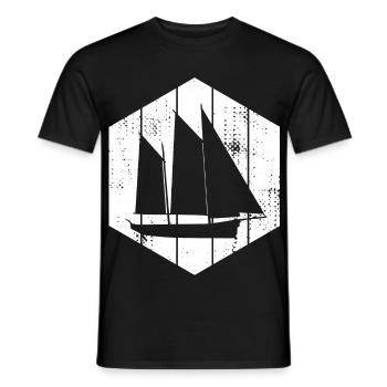 Segelboot - Männer T-Shirt - Schwarz - Vorne - AI Model Male 178 light (178cm)
