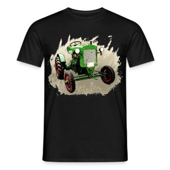 Deutz F1M 414 Bauernschlepper - T-shirt homme - noir - Devant - AI Model Male 178 light (178cm)