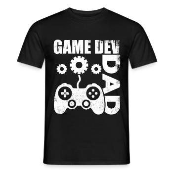 Game Developer Dad - Men's T-Shirt - black - Front - AI Model Male 178 light (178cm)