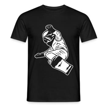 Snowboard Junge - Männer T-Shirt - Schwarz - Vorne - AI Model Male 178 light (178cm)