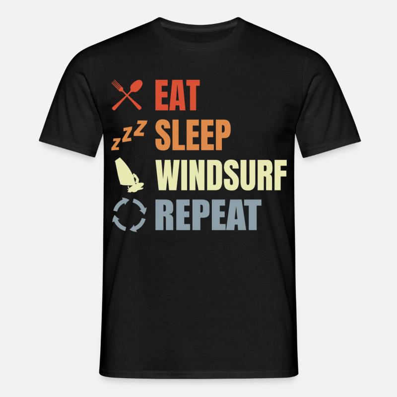 Windsurfer Routine - Männer T-Shirt - Schwarz