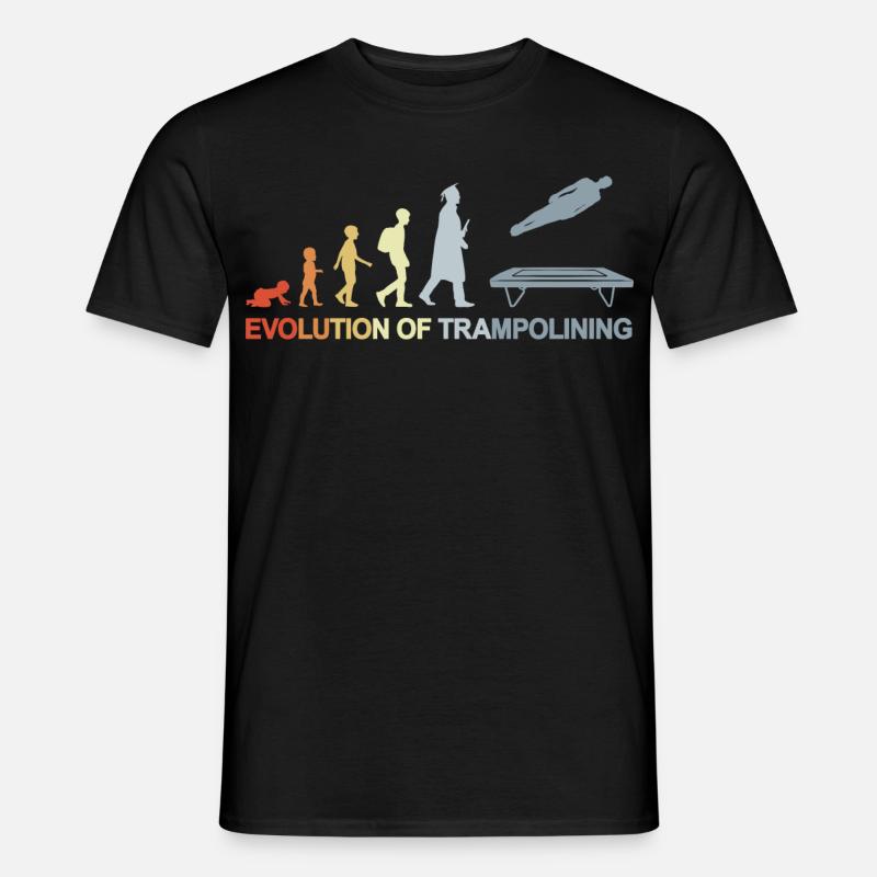 Vintage Trampolinspringer Evolution - Männer T-Shirt - Schwarz