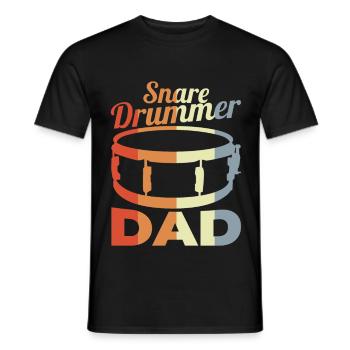 Drummer Dad - Men's T-Shirt - black - Front - AI Model Male 178 light (178cm)