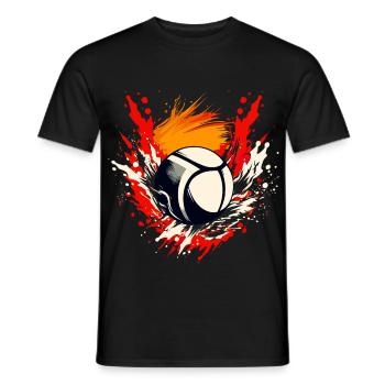 Volleyball - Men's T-Shirt - black - Front - AI Model Male 178 light (178cm)
