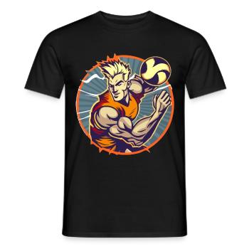 Volleyball Spieler - Männer T-Shirt - Schwarz - Vorne - AI Model Male 178 light (178cm)