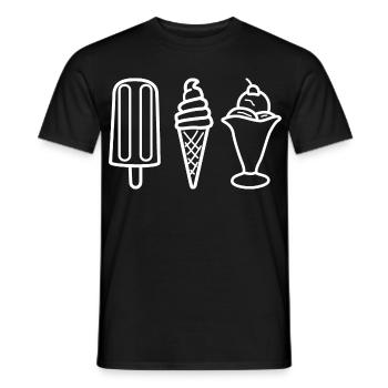 Saveur de crème glacée - T-shirt homme - noir - Devant - AI Model Male 178 light (178cm)