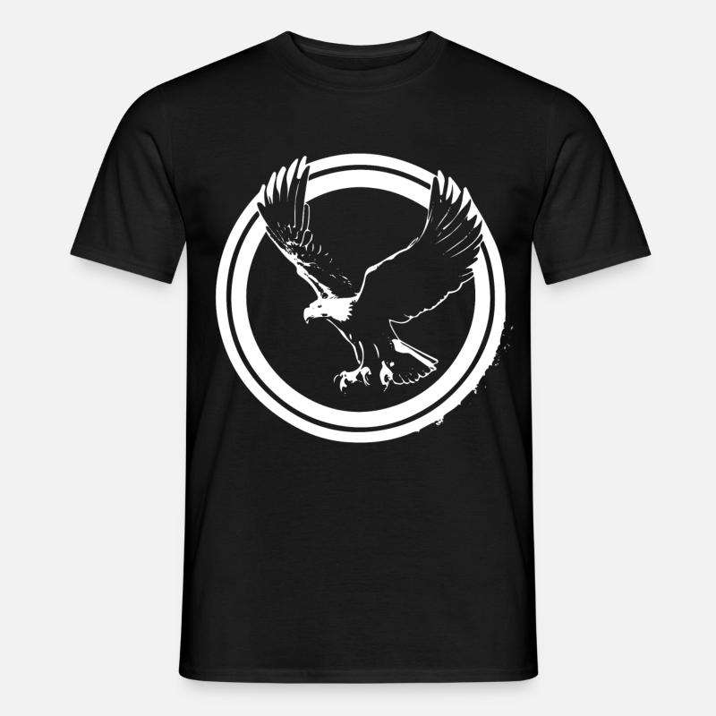 Eagle logo in circles - Men’s T-shirt - black