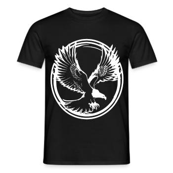 Strong eagle silhouette - Men's T-Shirt - black - Front - AI Model Male 178 light (178cm)
