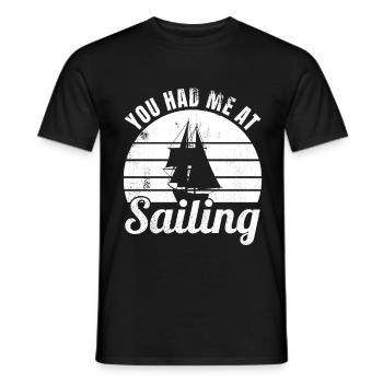 Sailing joke - Men's T-Shirt - black - Front - AI Model Male 178 light (178cm)