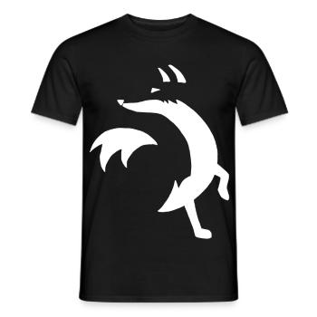 Skizze des weißen Fuchses - Männer T-Shirt - Schwarz - Vorne - AI Model Male 178 light (178cm)