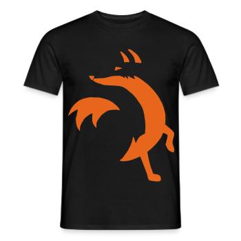 Skizze des Fuchses - Männer T-Shirt - Schwarz - Vorne - AI Model Male 178 light (178cm)