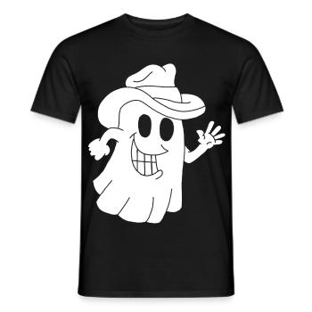 Cowboy Ghost - Men's T-Shirt - black - Front - AI Model Male 178 light (178cm)