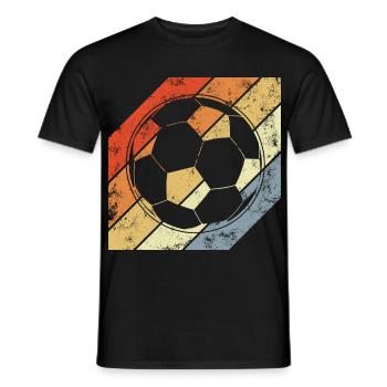 Vintage Football - Men's T-Shirt - black - Front - AI Model Male 178 light (178cm)