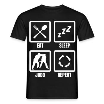 Judoka Terminplan - Männer T-Shirt - Schwarz - Vorne - AI Model Male 178 light (178cm)