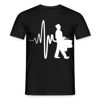 Tambour de parade - T-shirt homme - noir - Devant - AI Model Male 178 light (178cm)