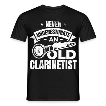 Clarinettes Grand-père - T-shirt homme - noir - Devant - AI Model Male 178 light (178cm)