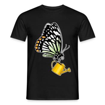 Arrosoir à papillons - T-shirt homme - noir - Devant - AI Model Male 178 light (178cm)