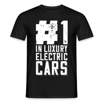 N ° 1 dans les voitures électriques de luxe - pour voiture électrique - T-shirt homme - noir - Devant - AI Model Male 178 light (178cm)