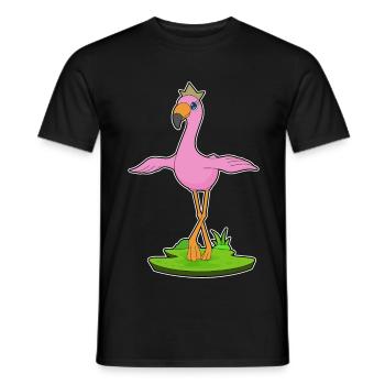 Couronne de flamant rose - T-shirt homme - noir - Devant - AI Model Male 178 light (178cm)