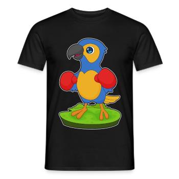 Parrot Boxer Boxing Gloves Boxing - Men's T-Shirt - black - Front - AI Model Male 178 light (178cm)