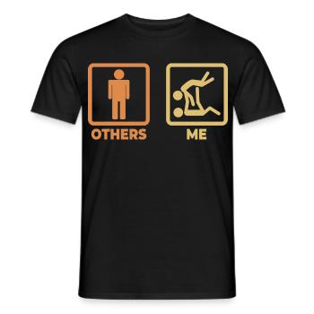 Judo stick figure - Men's T-Shirt - black - Front - AI Model Male 178 light (178cm)