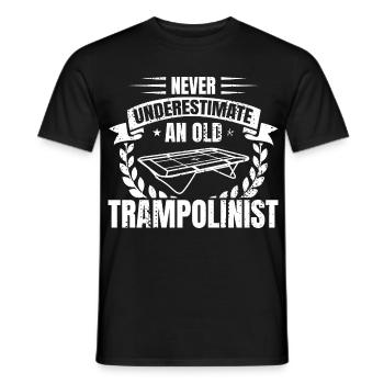 Unterschätze nie alte Trampolinspringer - Männer T-Shirt - Schwarz - Vorne - AI Model Male 178 light (178cm)