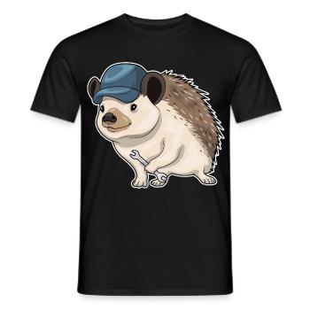 Atelier de clé mécanique Hedgehog - T-shirt homme - noir - Devant - AI Model Male 178 light (178cm)