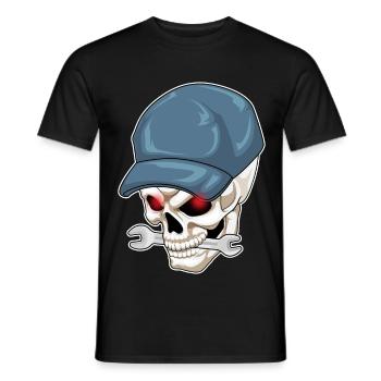 Atelier de Clé Mécanique du Crâne - T-shirt homme - noir - Devant - AI Model Male 178 light (178cm)
