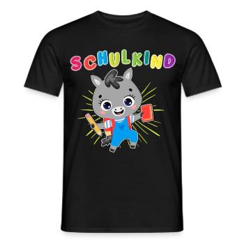 Stilvoll ins Schulleben! Unser Einschulungs-Design - Männer T-Shirt - Schwarz - Vorne - AI Model Male 178 light (178cm)