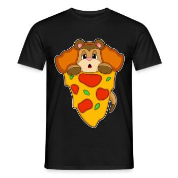Meerkat Pizza - Men's T-Shirt - black - Front - AI Model Male 178 light (178cm)