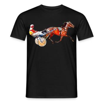 Traber Trabrennen - Männer T-Shirt - Schwarz - Vorne - AI Model Male 178 light (178cm)