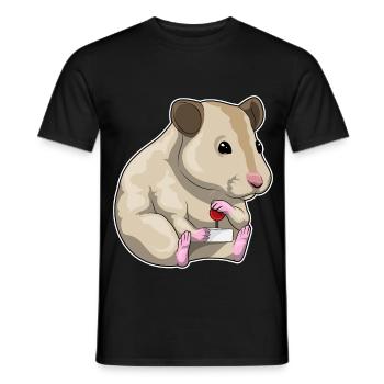 Hamster Gamer Controller - Männer T-Shirt - Schwarz - Vorne - AI Model Male 178 light (178cm)