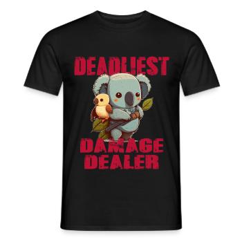 Tödlichster Schadenbringer Koalabär mit Vogel - Männer T-Shirt - Schwarz - Vorne - AI Model Male 178 light (178cm)