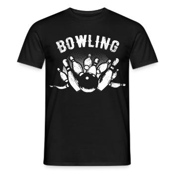 Bowling - Männer T-Shirt - Schwarz - Vorne - AI Model Male 178 light (178cm)