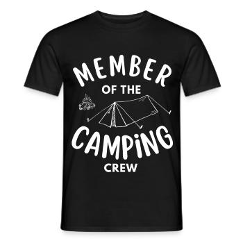 Mitglied der Camping Crew lustig - Männer T-Shirt - Schwarz - Vorne - AI Model Male 178 light (178cm)