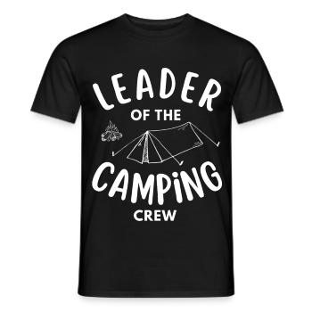 Chief of the Camping Crew funny - Men's T-Shirt - black - Front - AI Model Male 178 light (178cm)