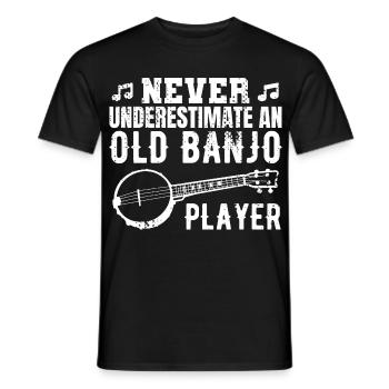 Banjo Großvater - Männer T-Shirt - Schwarz - Vorne - AI Model Male 178 light (178cm)