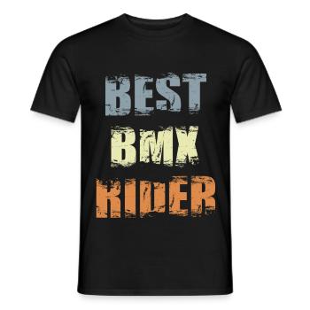 Devis BMX - T-shirt homme - noir - Devant - AI Model Male 178 light (178cm)