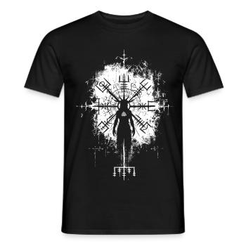 Vegvisir Viking Runes Compas Sorcière Occulte - T-shirt homme - noir - Devant - AI Model Male 178 light (178cm)