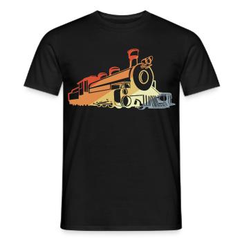 Vintage Dampflokomotive - Männer T-Shirt - Schwarz - Vorne - AI Model Male 178 light (178cm)