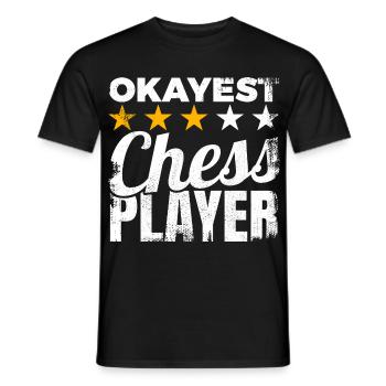 Okayest Chess Player - Men's T-Shirt - black - Front - AI Model Male 178 light (178cm)