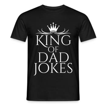 Lustiges Papa-Zitat König der Papa-Witze - Männer T-Shirt - Schwarz - Vorne - AI Model Male 178 light (178cm)