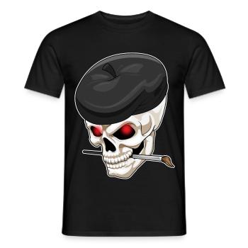 Totenkopf Maler Pinsel Malen - Männer T-Shirt - Schwarz - Vorne - AI Model Male 178 light (178cm)