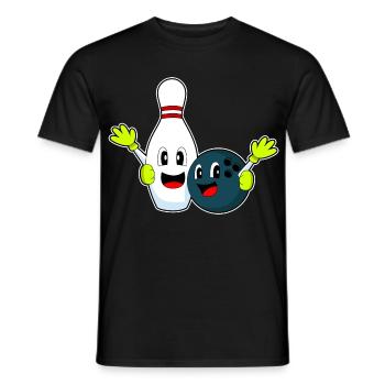 Bowling Bowlingkugel Pin - Männer T-Shirt - Schwarz - Vorne - AI Model Male 178 light (178cm)