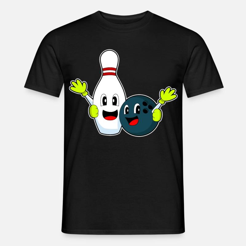 Bowling-Pin Bowling Bowlingkugel - Männer T-Shirt - Schwarz