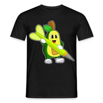 Avocado Dart Dartpfeil - Men's T-Shirt - black - Front - AI Model Male 178 light (178cm)