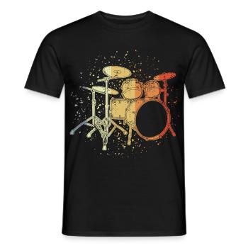 Batterie Vintage Look - T-shirt homme - noir - Devant - AI Model Male 178 light (178cm)