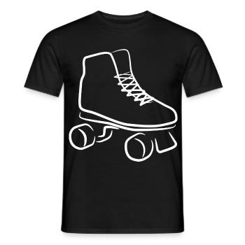 Roller Skates Zeichnung - Männer T-Shirt - Schwarz - Vorne - AI Model Male 178 light (178cm)