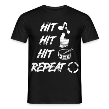 Snare Drums Saying - Men's T-Shirt - black - Front - AI Model Male 178 light (178cm)